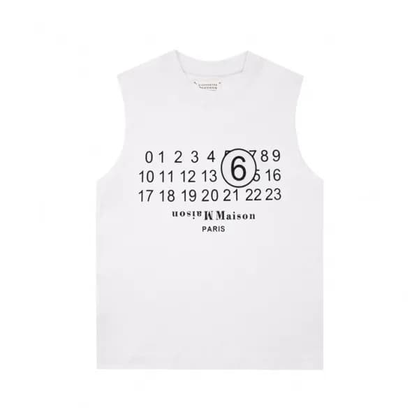 메종마르지엘라 남/녀 크루넥 블랙 나시 - Maison Margiela Unisex Bla…