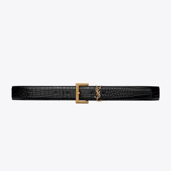 입생로랑 여성 블랙 벨트 - Saint Laurent Womens Black Belts -… - 1