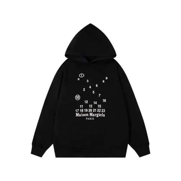 메종마르지엘라 남성 블랙 후드티 - Maison margiela Mens Black Hoo… - 1