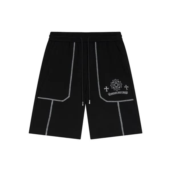크롬하츠 남성 캐쥬얼 블랙 반바지 - Chrom Hearts Mens Black Half-… - 1