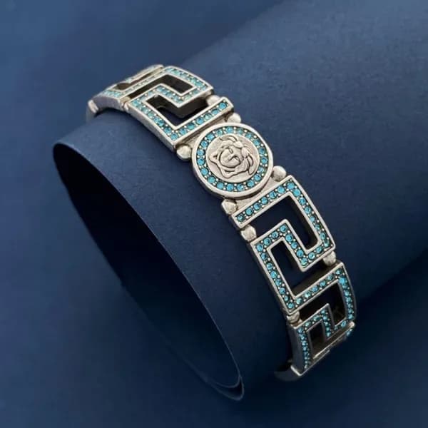 베르사체 여성 화이트 골드 팔찌 - Versace Womens White Gold Bang… - 1