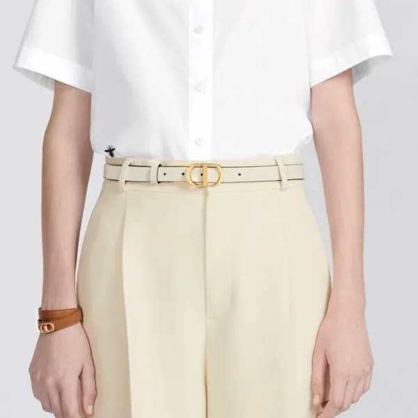 디올 여성 몽테뉴 벨트 - Dior Womens White Belts - be03x - 1