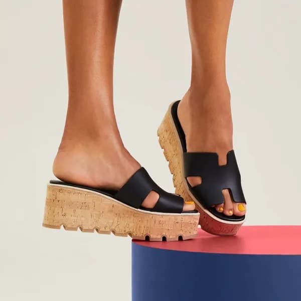 에르메스 여성 웨지힐 뮬 - Hermes Womens Wedges heel Mules - … - 1