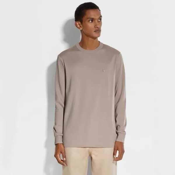 에르메네질도 제냐 남성 라운드 긴팔티 - Ermenegildo Zegna Mens Roun… - 1