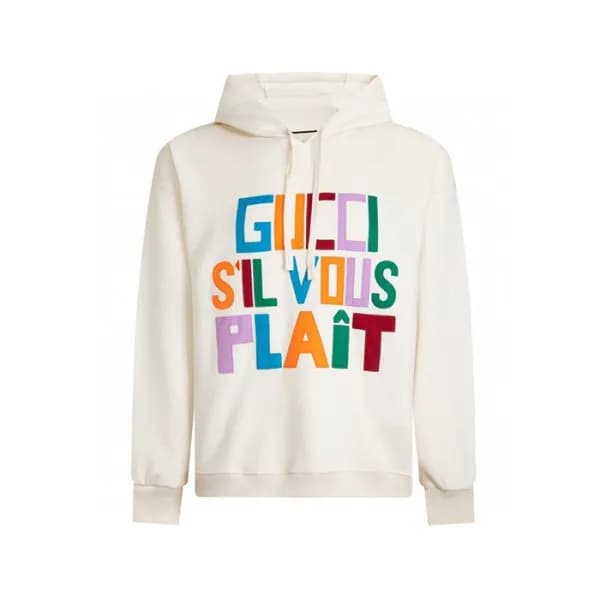 구찌 남/녀 아이보리 후드티 - Gucci Unisex Ivory Hoodie - guc2… - 1
