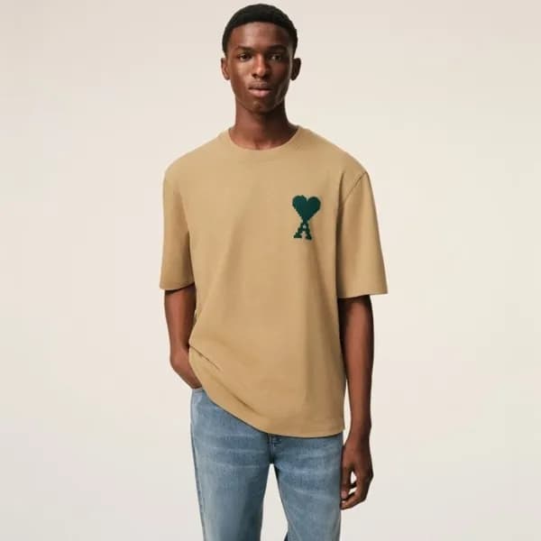 아미 남성 라운드 반팔티 - Ami Mens Round Tshirt - amc13212x - 1