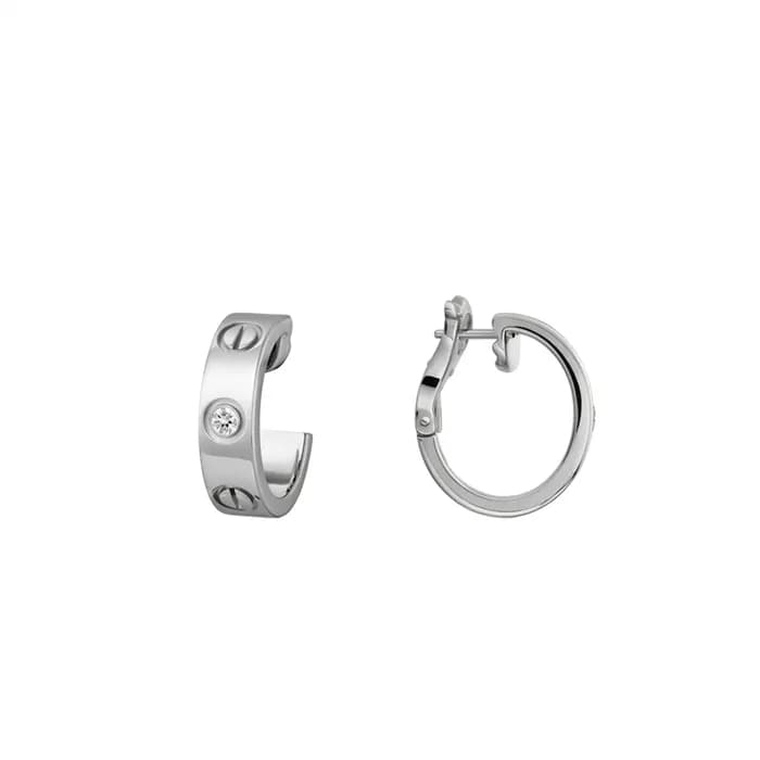 까르띠에 여성 러브 후프 귀걸이 - Cartier Womens Love Hoop Earri… - 1