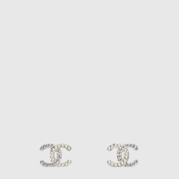 샤넬 여성 CC 진주 펄 크리스탈 이어링 - Chanel Womens CC Pearl Cr… - 1