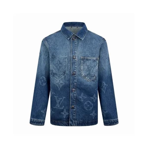 루이비통 남성 데님 자켓 - Louis vuitton Mens Denim Jacket - lvc16996x - 1