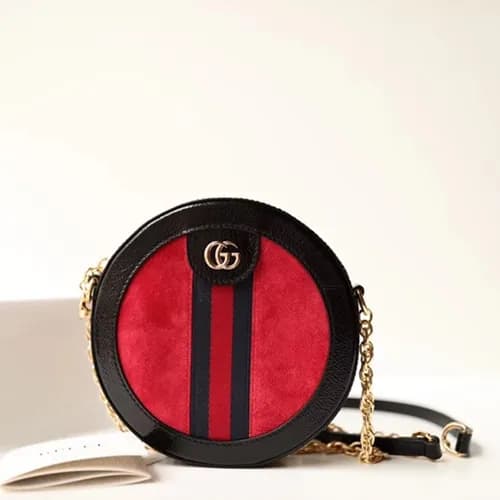 Gucci GG Ophidia Mini Velvet Round Women Shoulder … - 1