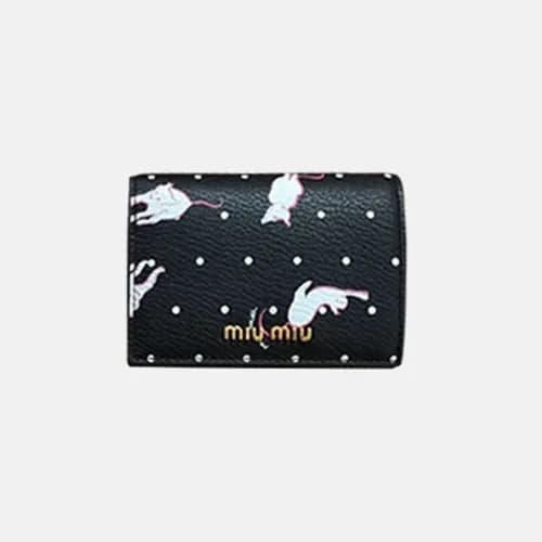 18/19 MiuMiu Ladies Matelassé Logo Small Wallet 5M… - 1