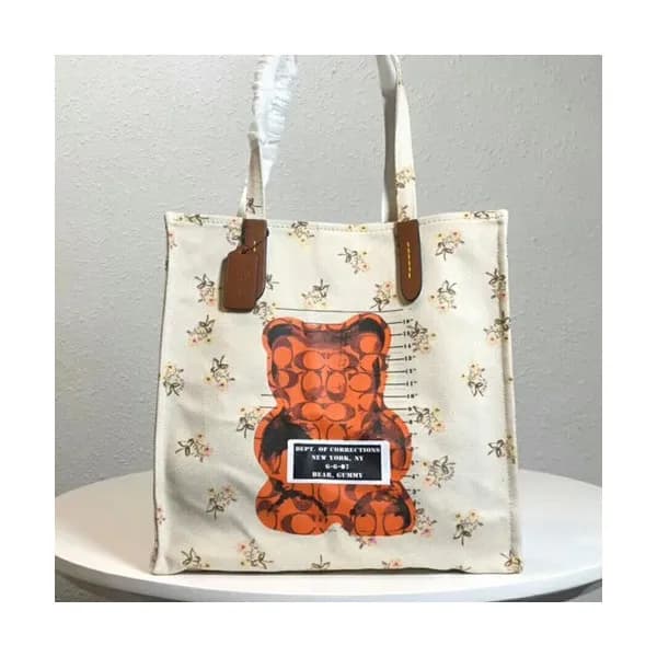 Coach Canvas Tote Shoulder Shopper Bag,32cm - 코치 캔… - 1