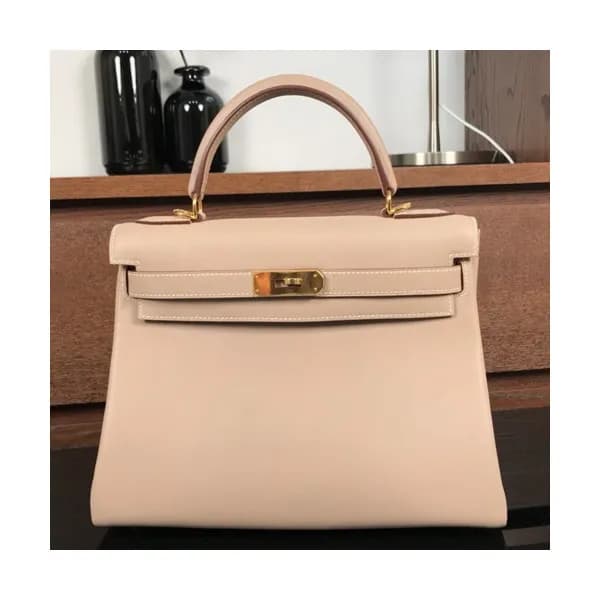 Hermes Kelly Swift Leather Tote Shoulder Bag ,28cm… - 1