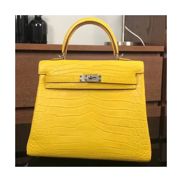 Hermes Kelly Crocodile Leather Tote Shoulder Bag ,… - 1