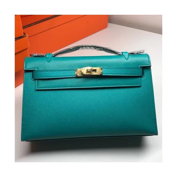 Hermes Mini Kelly Epsom Leather Tote Bag / Clutch … - 1