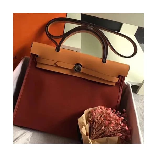 Hermes Herbag Canvas Tote Shoulder Bag ,31cm - 에르메… - 1