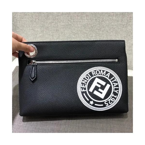 Fendi Leather Clutch Bag ,26CM - 펜디 레더 남성용 클러치백 F… - 1