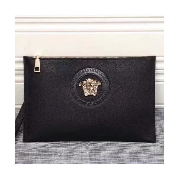 Versace Leather Clutch Bag,28CM - 베르사체 레더 남성용 클러치백… - 1