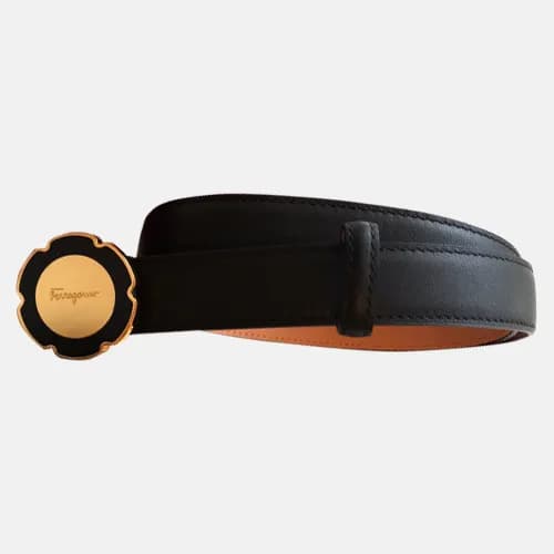 Salvatore Ferragamo 2019 Ladies Flower Leather Bel… - 1