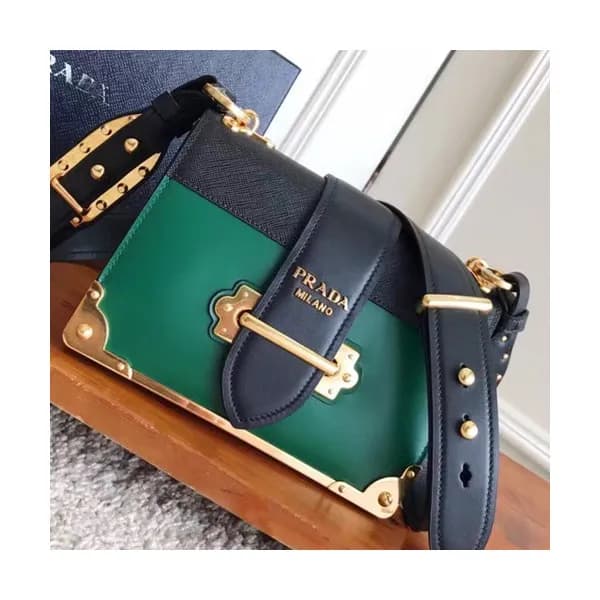 Prada Cahier Leather Shoulder Bag,20cm - 프라다 카이에 레… - 1