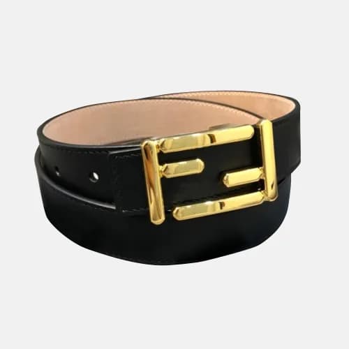 Fendi 2019 Ladies Baguette Double "F" Buckle Leath… - 1