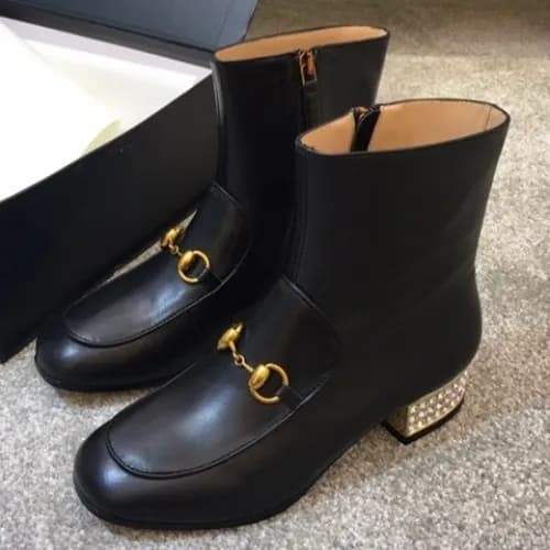 Gucci 2018 Ladies Horsbit Leather Ankle Boots - 구… - 1