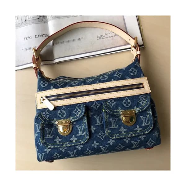 Louis Vuitton Supreme Monogram Denim Tote Bag,30c… - 1