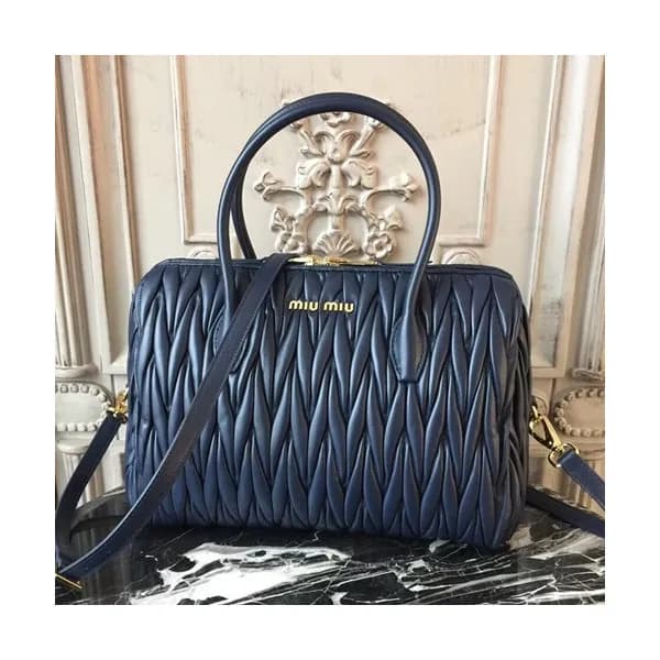 MiuMiu 2019 Matelasse Top Handle Tote Shoulder Bag… - 1