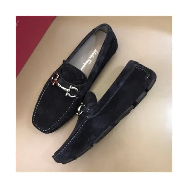 Ferragamo 2019 Mens Metal Gancio Leather Loafer - … - 1
