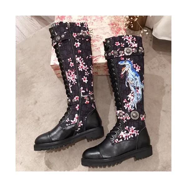 Dior 2019 Ladies Canvas & Leather Boots - 디올 2019 … - 1