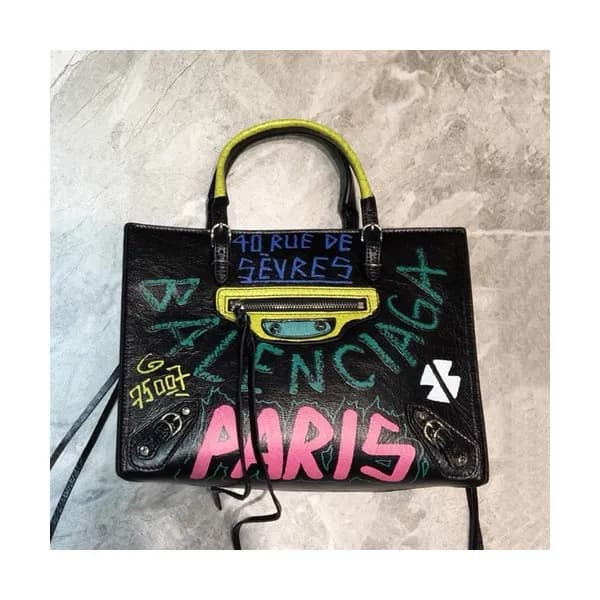 Balenciaga 2019 Leather Tote Shoulder Bag,26CM - 발… - 1
