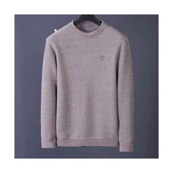 Versace 2019 Mens Medusa Logo Crew-neck Wool Sweat… - 1