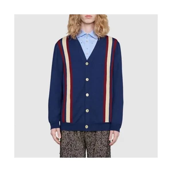 [커스텀급]Gucci 2020 Mens Trendy V-neck Wool Cardigan … - 1