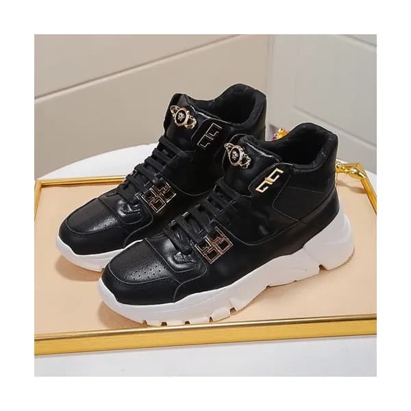 Versace 2020 Mens Leather Sneakers - 베르사체 2020 남성용… - 1