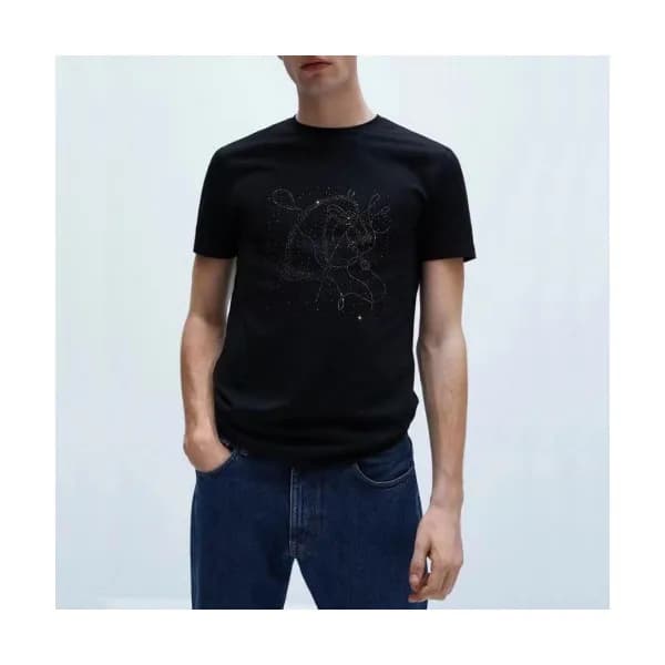 Hermes 2020 Mens Crew-neck Silket Short Sleeved Ts… - 1