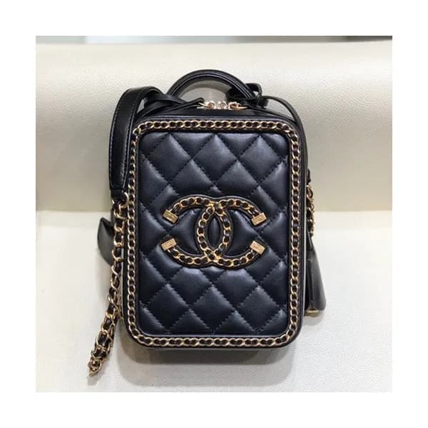 Chanel 2020 Leather Chain Tote Shoulder Cross Bag,… - 1