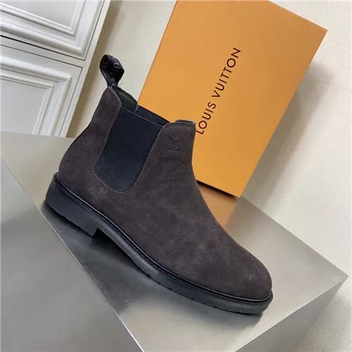 Louis Vuitton 2021 Men's Leather Ankle Boots -… - 1