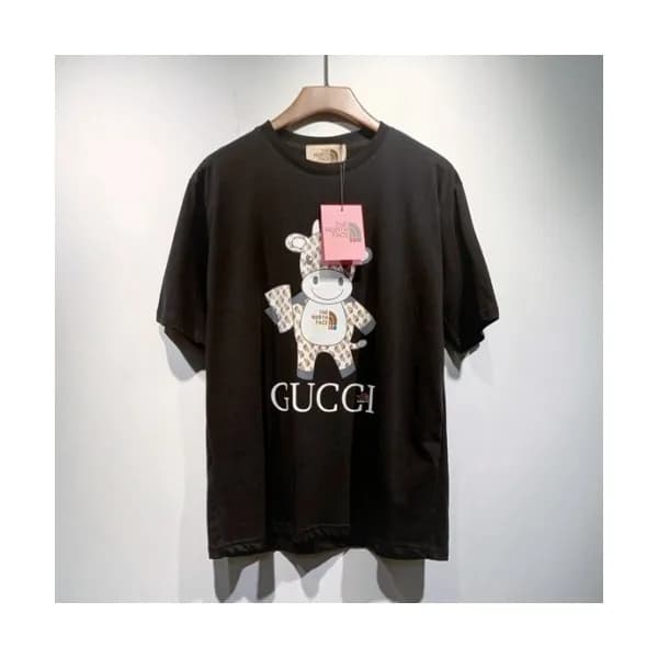 Gucci Mm/Wm Logo Short Sleeved Tshirts Black - 구찌… - 1
