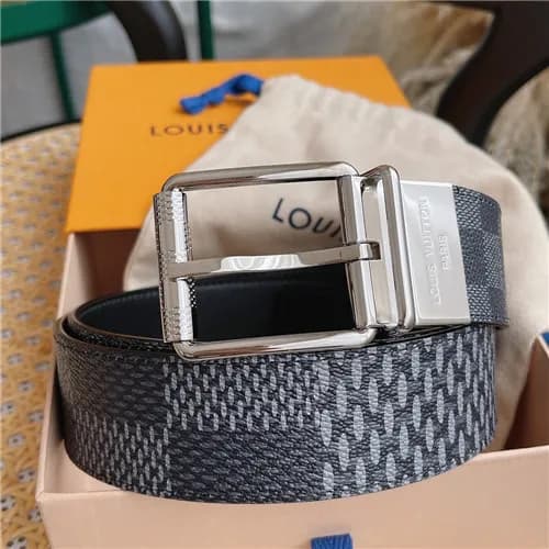 Louis Vuitton 2021 Men's Leather Belt,4.0cm,LO… - 1