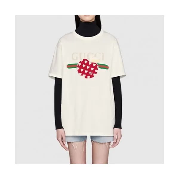 Gucci Mm/Wm Logo Short Sleeved Tshirts White - 구찌… - 1