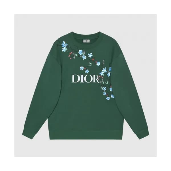 Dior Mm/Wm Logo Casual Cotton Tshirts Green - 디올 … - 1