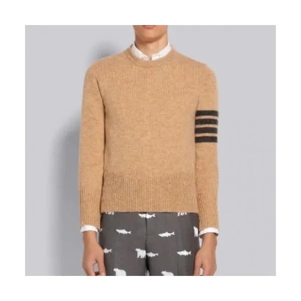 Thom Browne Mm/Wm Strap Crew-neck Wool Sweaters B… - 1