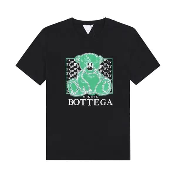 보테가 남성 크루넥 블랙 반팔티 - Mens Black Tshirts - bot0237x - 1