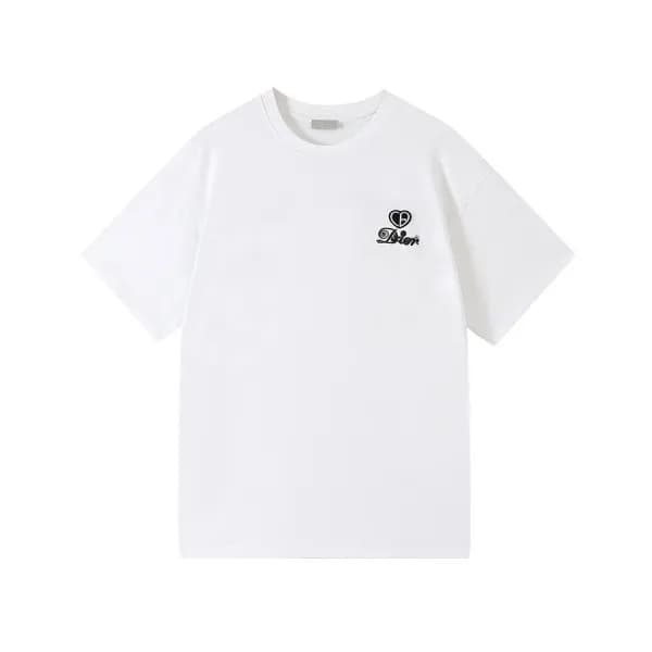 디올 남성 크루넥 화이트 반팔티 - Mens White Tshirts - dio01716x - 1