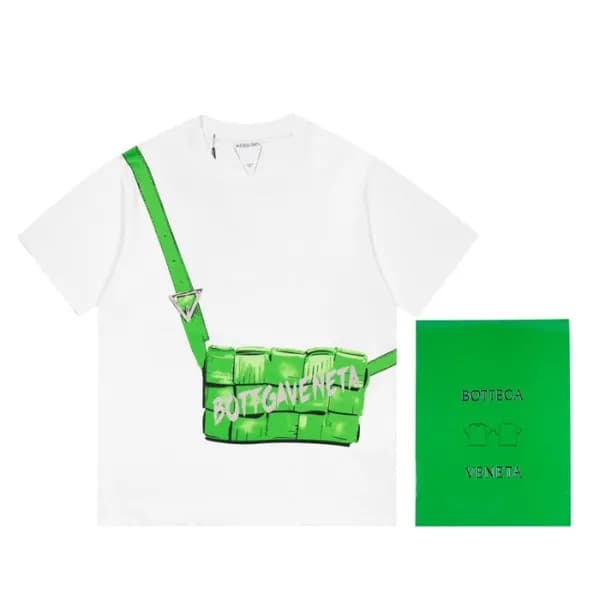 보테가 남성 크루넥 화이트 반팔티 - Mens White Tshirts - bot0255x - 1