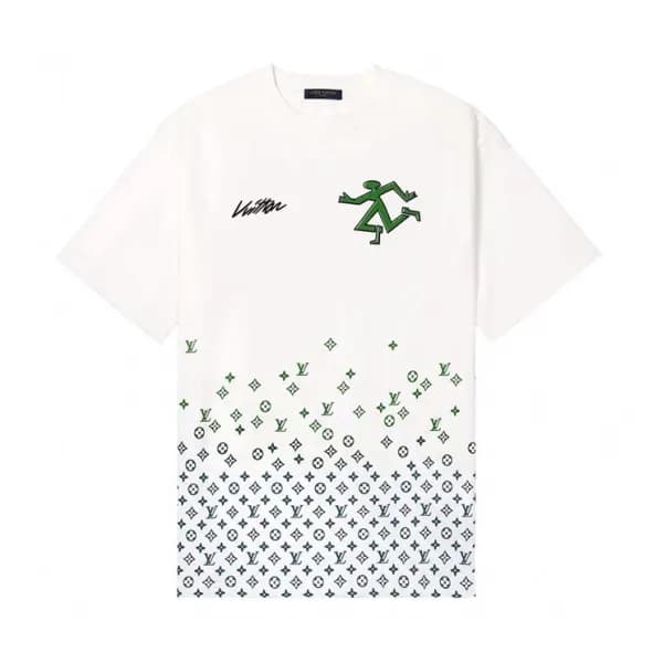 루이비통 남성 화이트 크루넥 반팔티 - Mens White Tshirts - lou0434… - 1