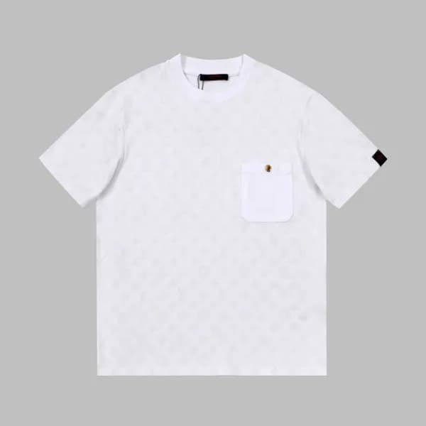 루이비통 남성 화이트 크루넥 반팔티 - Mens White Tshirts - lou0499… - 1