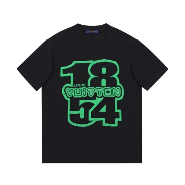 루이비통 남성 블랙 크루넥 반팔티 - Mens Black Tshirts - lou05058… - 1