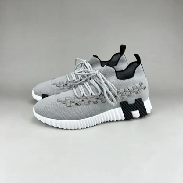 에르메스 남성 클래식 그레이 스니커즈 - Hermes Mens Gray Sneakers -… - 1