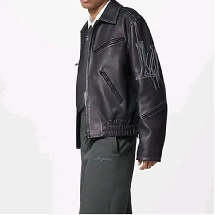 루이비통 남성 가죽 자켓 - Louis vuitton Mens Black Jackets -… - 1